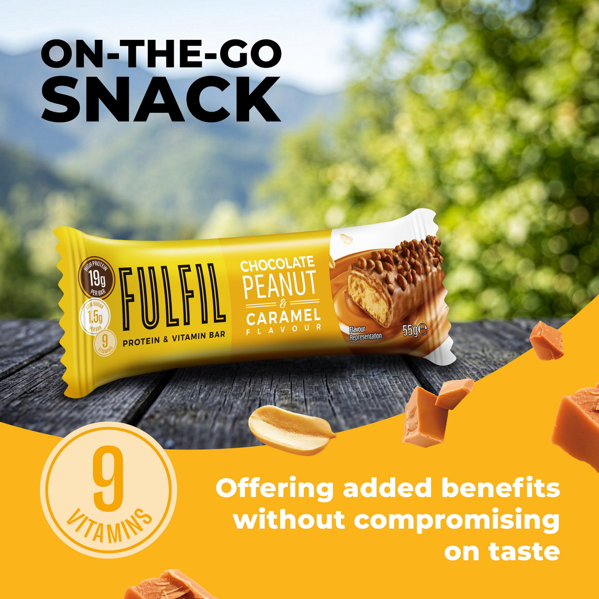 Chocolate Peanut & Caramel Protein & Vitamin Bar - 55g